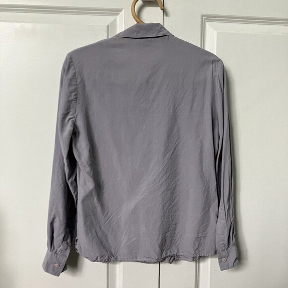Vintage Braemar Jeremy Scott Blouse Womens S Petite Silk Lavender 80s 90s - Picture 6 of 6